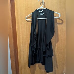 Sympli Black Drape Vest